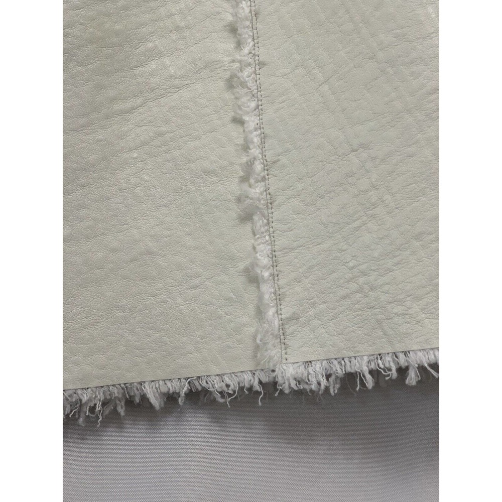 St. John Women’s White Made In Italy Leather Great For Spring  Trim Skirt NEW 10 - Picture 11 of 11